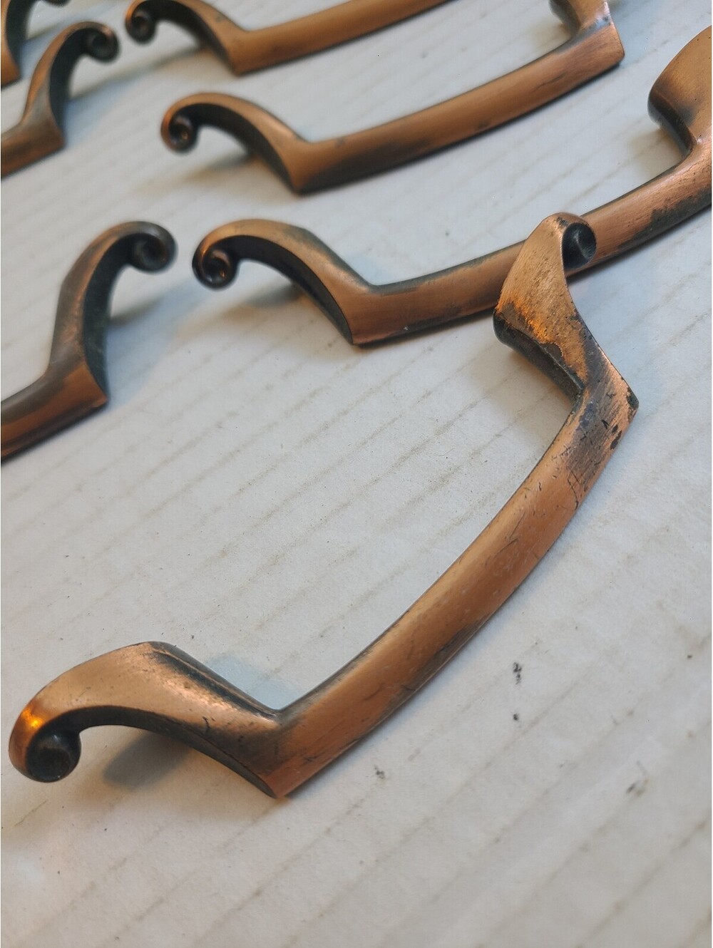 Set of 30 Amerock Copper Tone Art Nouvea Vintage Cabinet Drawer Pulls Beautiful!